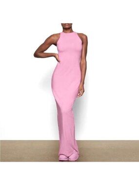 skims soft lounge long slip dress pink SKIMS | Dresses | Skimsnwthot Pinklong Sleeve Soft Lounge Long Slip Dress  Free New Tote Bag